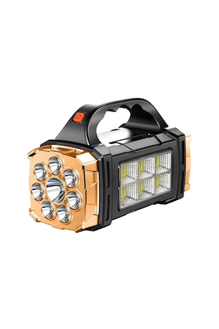 Wezone Güneş Enerjili Taşınabilir Dışarıda Kullanım Led Işık: Kırmızı-mavi Flaş, Cob Yan Işığı, Acil El Feneri Ve Arama Işığı Çok Renkli