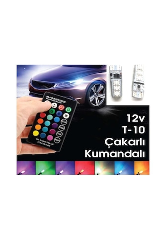 Kumandalı Led Park Ampül Dipsiz T10 12v