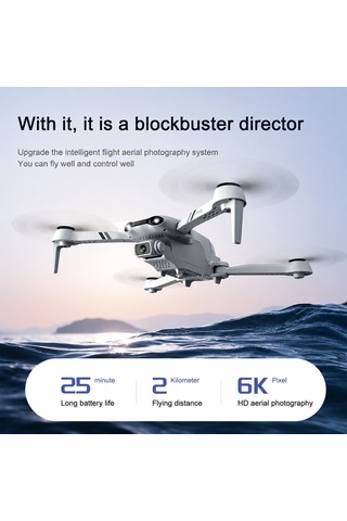 Özel Üretim 4drc F10 Çift Akıllı Konumlandırma Drone 6k Hobi Pilot Fotoğraf
