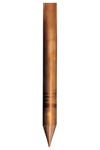 Bakır 1mt 18lik Tam Bakır Topraklama Çubuğu Çap 18mm Boy 100cm Cu Kelepçe Dahil