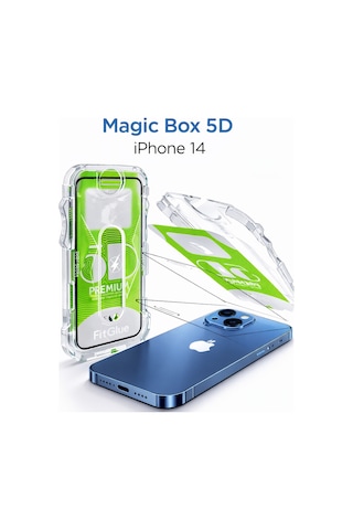 Apple, Uyumlu iPhone 14 Epro 5d Şeffaf Ekran Koruyucu Cam Full Kaplama