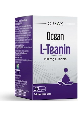 Ocean L-Teanin 200 MG 30 Kapsül Ocean L-Teanin 200 MG 30 Kapsül