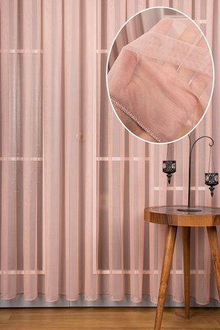 Pudra Grek Tül Perde Petek Zemin