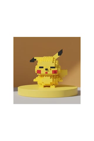 Sevimli Sarı Elektrikli Fare Nano Blok - 3d Mikro Puzzle Hobi Seti