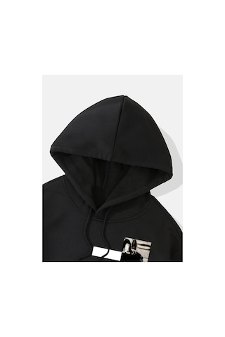 Altamira Unisex New Moment Baskılı Oversize Kapşonlu Sweatshirt 001