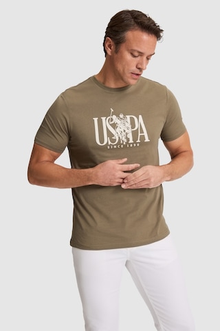 U.s. Polo Assn. Erkek Haki Tişört 50322472-vr027