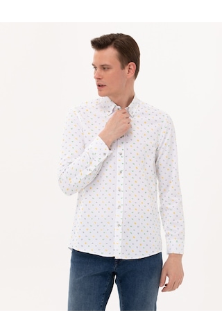Pierre Cardin Erkek Açık Yeşil Desenli Gömlek 50265077-vr092 Açık Yeşil