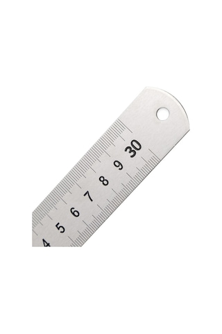 Çelik Cetvel 30cm Gri