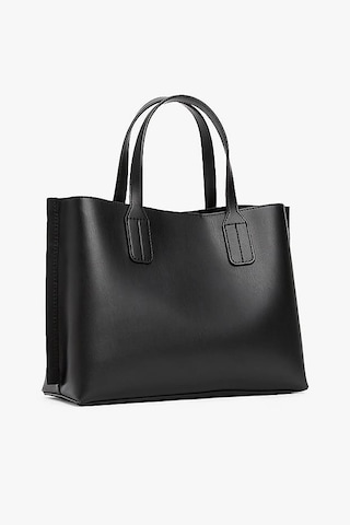 Tommy Hilfiger Kadın Th Webbing Strap Tote El Çantası - Siyah Black