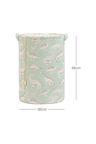 Ocean Home Textile Çocuk Odası Ağzı Büzgülü Dinozor Oyuncak Sepeti 36 x 48 cm