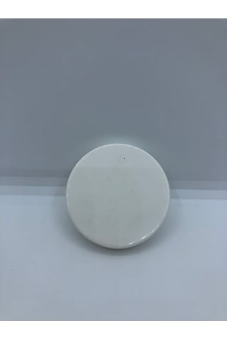 Plastik, 55 Mm Çapında Sade Ve Şık Dolap, Kitaplık, Mobilya Düğme Kulpu 5 Adet Beyaz