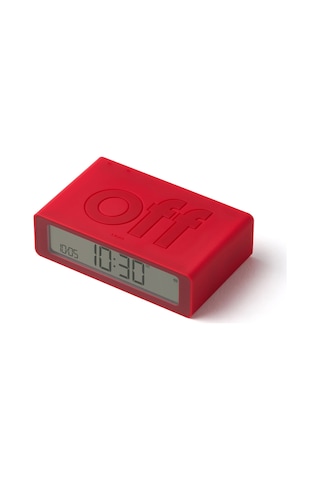 Lexon Flip Mini Şarj Edilebilir Alarm Saat Açık Kırmızı