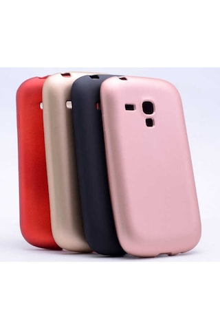 Samsung Galaxy Uyumlu S3 Mini Kılıf Zore Premier Silikon Kapak Rose Gold