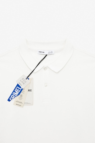Grimelange SKYLOOM Erkek %100 Pamuk Kısa Kollu Regular Fit Beyaz Polo Yaka T-shirt