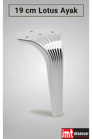 Lotus Koltuk Yatak Odası Tv Ünitesi Konsol Ve Sehpa Ayağı 19 Cm Krom Krom