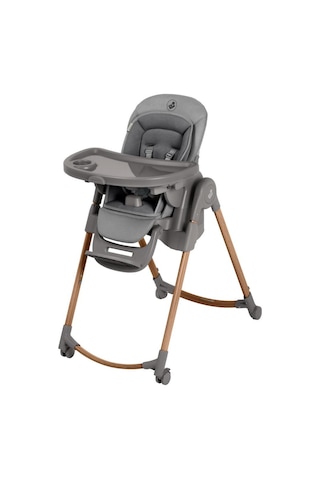 Maxi-Cosi Minla Plus 6'sı Bir Arada Ahşap Görünümlü 4 Tekerlekli Mama Sandalyesi Elegance Graphite