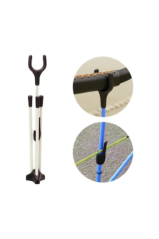 Pazly Suntek Bileşik Yay Standı Katlanabilir Avcılık Rafı Beyaz