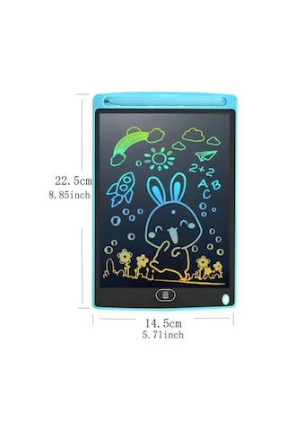 6.5/8.5 İnç Lcd Yazma Tableti Çizim Tahtasında Montessori Eğitici Çizim 8.5-light Blue Mavi