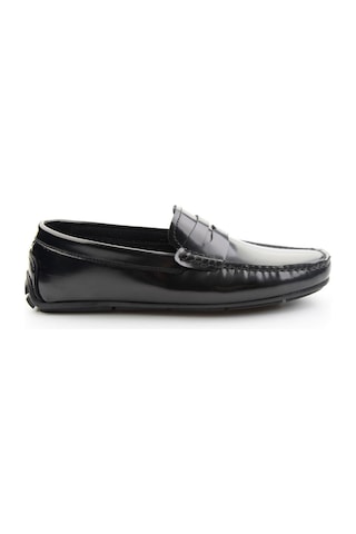 Siyah Hakiki Deri Erkek Loafer Ayakkabı E01648620514