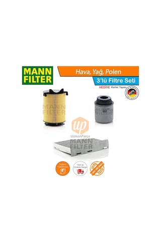Vw Passat B7 1.4 Tsı Mann Filtre Bakım Seti 2011-2014 Cax 122