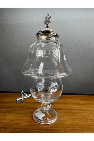 Lüks Musluklu Cam Lohusa Şerbetlik Damacana Sebil 5 Lt Şeffaf