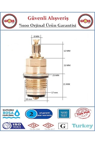 Şenpres Salmastra Musluk İçi - %100 Prinç - Contalı - 2 Adet