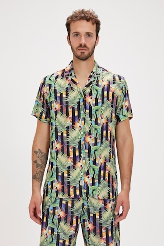 Bad Bear Bloom Erkek Siyah Klasik Yaka Gömlek 240130005-NGT Siyah