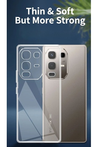 Infinix Note 50 Pro Plus Uyumlu Silikon Kılıf - Kamera Korumalı Esnek Pastel Renk Kapak-Şeffaf