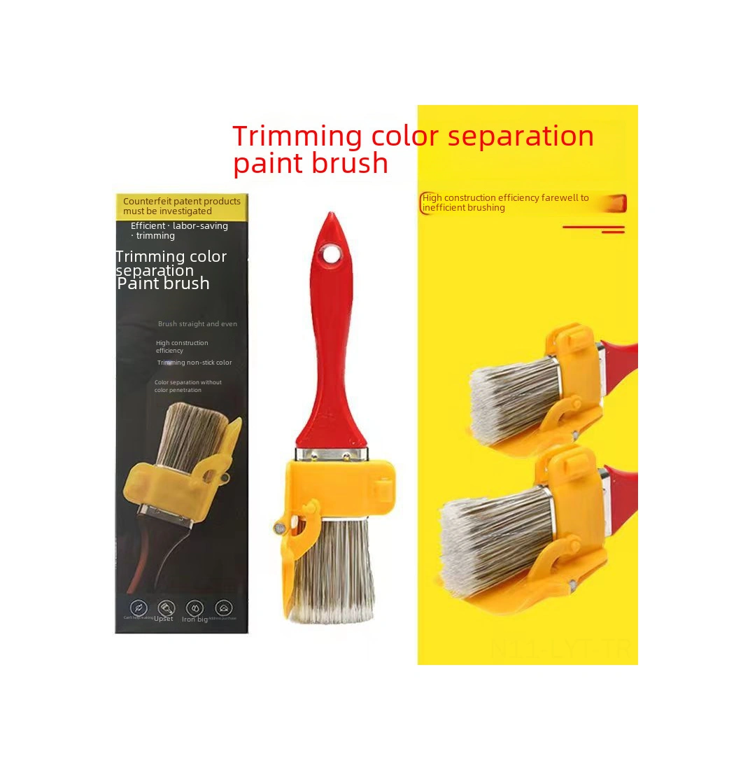 Youtek Ev Dekoru İçin Çift Renkli 1.5 İnç Nilon Kenar Boya Fırçası - Duvar Tırnak Ve Köşelerde Hassas Uygulama Aracı Kırmızı+turuncu