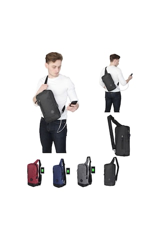 My Valice Smart Bag Usb'Li Çapraz Göğüs Çantası 1501 Lacivert