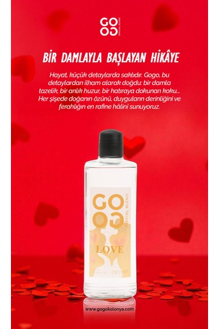 Gogo Love Kolonya 250ml Cam Şişe