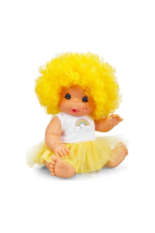 Afro Kıvırcık Renkli Saçlı  Bebek