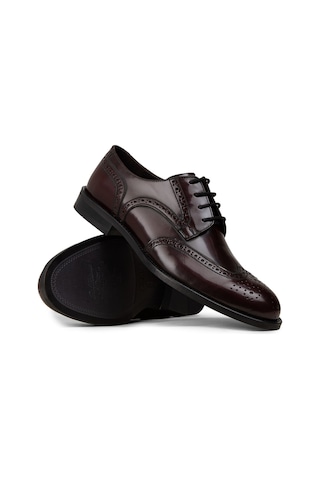 Deery Hakiki Deri Bordo Klasik Oxford Erkek Ayakkabı - 01696mbrdm01 Bordo