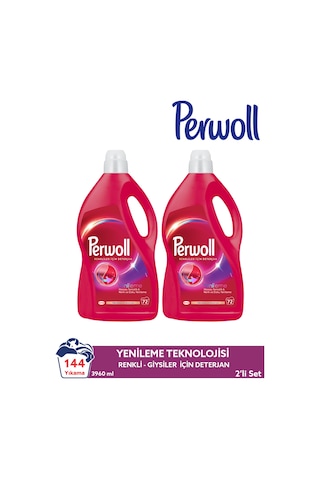 Perwoll Renkliler için Sıvı Çamaşır Deterjanı 2 x 3960 ML