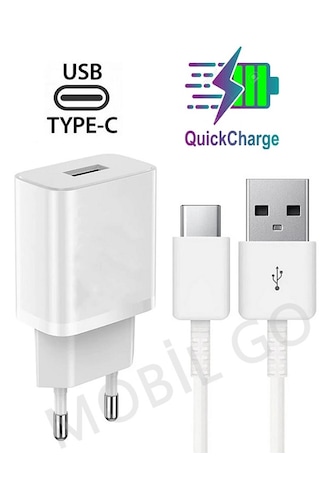 General Mobile Gm 9 Plus Uyumlu Type-c Çıkışlı Adaptör+type-c Kablolu Şarj Seti 1