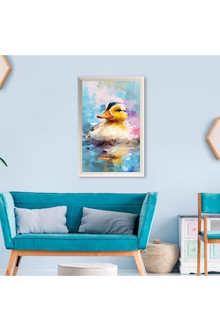 3'lü Ördek Desenli Painting Foreks Tablo