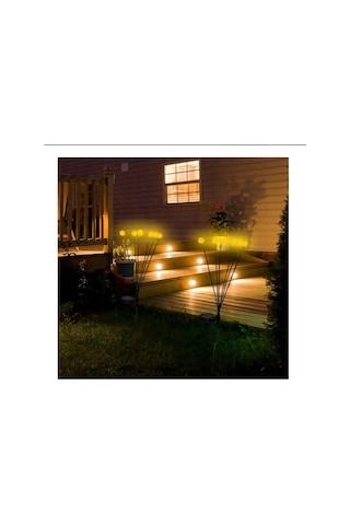 Mobgift 8 Led'li Güneş Enerjili Bahçe Çiti Aydınlatma Lamba Sarı