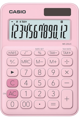 Casio MS-20UC-PK Masaüstü 12 Hane Hesap Makinesi