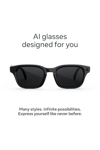 Meta Glasses Adventurer Classic Black Frame Polarised Lens