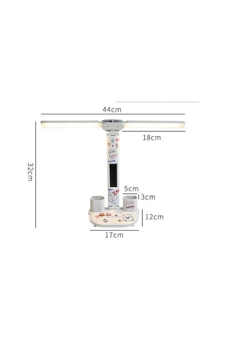 Maoyaya Masa Lambası Öğrenci Okuma Işığı, Çok İşlevli Etiket Dekorasyon D1k-816 Beyaz