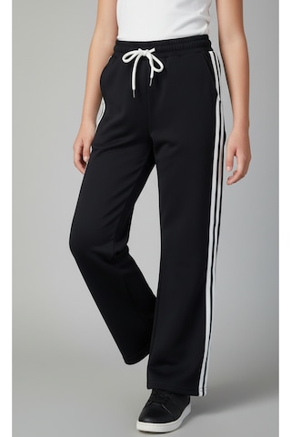 Yanları Çift Şeritli Kız Çocuk Eşofman Altı SiYAH