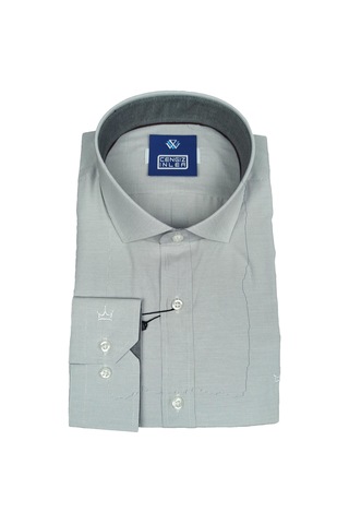 Standart Yaka Armürlü Gömlek Slim 001