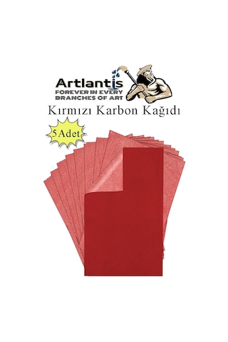 Kırmızı Karbon Kağıdı A4 5 Adet 21x29,7 Cm Kopya Kağıdı Transfer Kağıdı Renkli Karbon Kağıdı