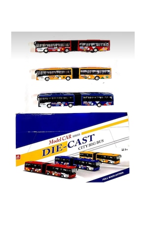 Metal Oyuncak Otobus 22 Cm Çek Bırak Metrobüs