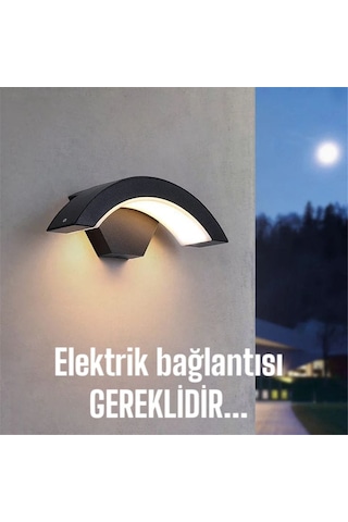 Elektrikle Çalışır 24 Watt İç Ve Dış Mekan Led Duvar Aplik Bahçe Kapı Girişi Armatür 3200k Gün Işığı Gün Işığı - Sarı