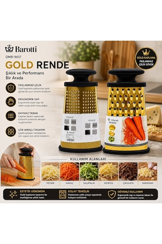 Barotti Dmr-9617 Gold Rende 4gen Çelik Metal Silikon Kaplama Taban Diğer
