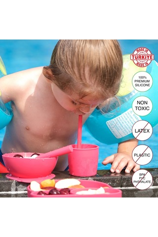 Babychefs Silikon Bebek Beslenme Seti 6 Parça-pembe
