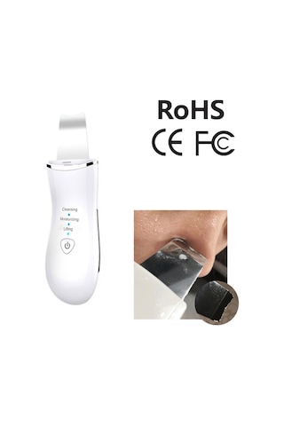 Sones Blk-d016 Ultrasonik Güzellik Küreği Cilt Makinesi Titreşim Ev Yüz Temizleme Ve Yıkama Masaj Aleti Güzellik Aleti Beyaz