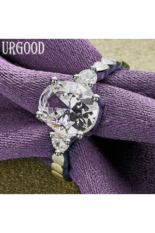 925 Ayar Gümüş Aaa Zirkon Yüzük Hediye Moda Takı