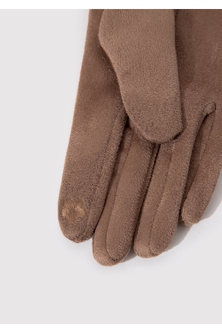Mavi - Kahverengi Suni Süet Eldiven 1912770-70269 Kahverengi
